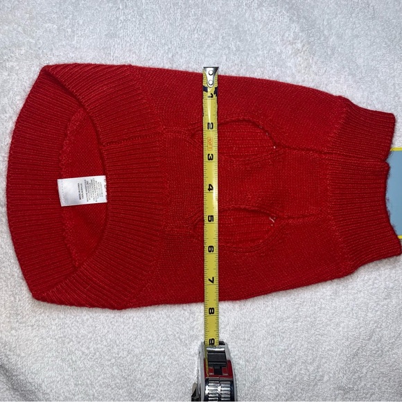 CECE Pet/Dog Sz Sm Valentine Sweater Red w/ White Heart, Leash Adaptable + Bonus - Picture 5 of 16